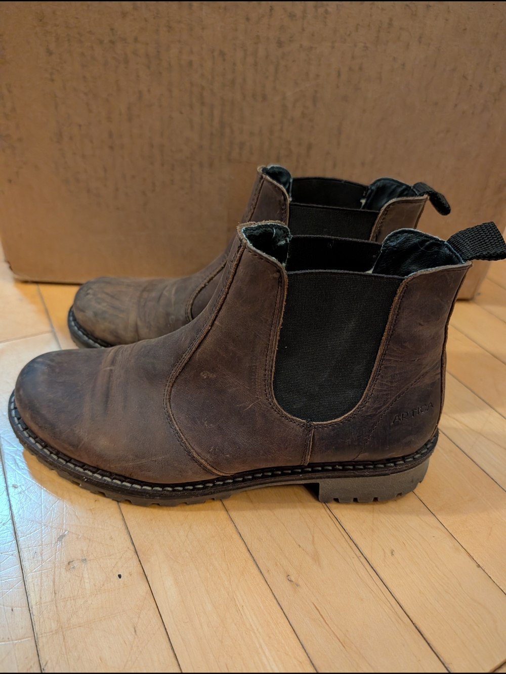 ARTICA Browns Exclusive Women's Brown Waterproof Chelsea Boots EU39 - Picture 3 of 8